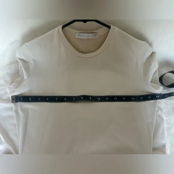 Susana Monaco Short Sleeve A-Line Mini Dress in Natural Size Medium - Picture 8 of 10